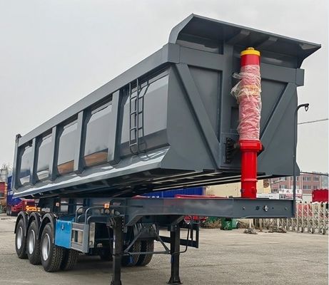 Design 30-100 ton U Type Rear Dump Semi Trailer with Max Payload 30000 kg and Steel