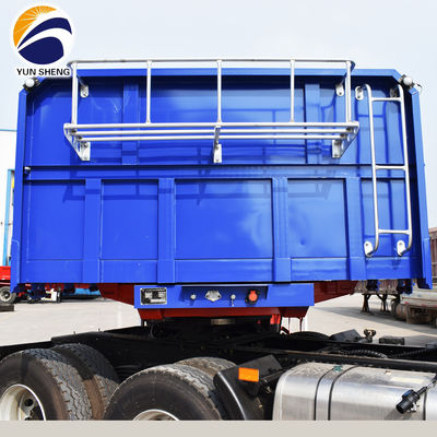 Heavy Duty 3 Axles 60 Ton Side Tipper Dump Semi Trailer for Bulk Cargo Transportation