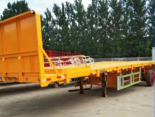 3 Axle Flatbed Semi Trailer for WS 20/40 Feet Special Shipping Container and Equipment
