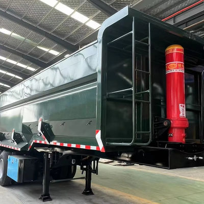 U-type End tipper Semi Truck end tipping truck Trailers with Dual line brake system