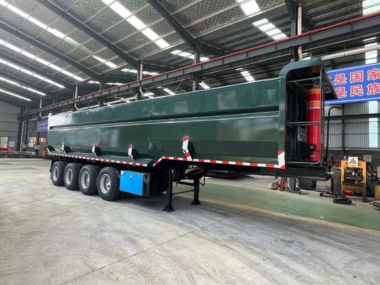 U-type End tipper Semi Truck end tipping truck Trailers with Dual line brake system