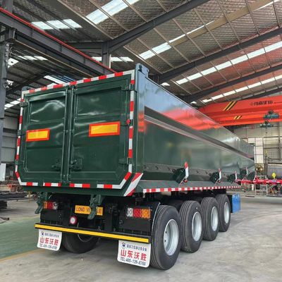 U-type End tipper Semi Truck end tipping truck Trailers with Dual line brake system