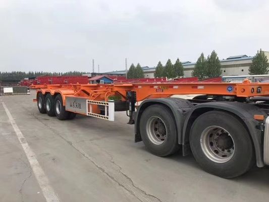 3 Axles 20-45 Feet Container Chassis Skeleton Semi Trailer with 12.38x2.48x1.55m Size