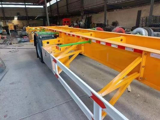 3 Axles 20-45 Feet Container Chassis Skeleton Semi Trailer with 12.38x2.48x1.55m Size