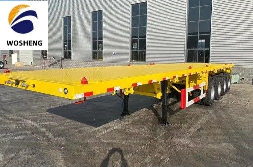 12.00R22.5 Tire Customized 2 3 4 Axlesd Shipping 40ft Container Flatbed Truck Trailer