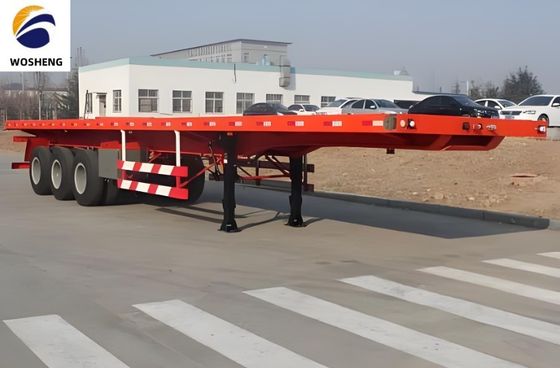 12.00R22.5 Tire Customized 2 3 4 Axlesd Shipping 40ft Container Flatbed Truck Trailer