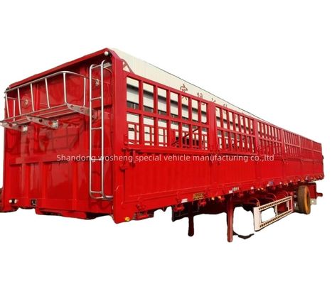 Q345B main beam 3/4 axle 7.5 tons 12.4m side fence semi trailer for truck customization