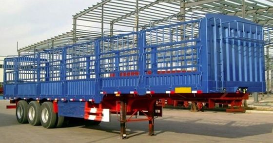 Q345B main beam 3/4 axle 7.5 tons 12.4m side fence semi trailer for truck customization