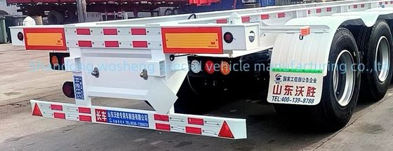 Max Capacity 60T 40FT Container Steel Truck Trailer 3 Axle Skeleton Semi Trailer