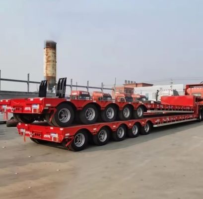 Wosheng Heavy Equipment Transportation Low Boy Truck Trailers with 3/4/5/6/7 Axles