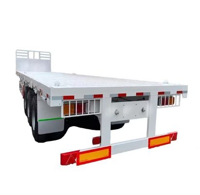 Best 20FT 40FT Container Chassis Flatbed Semi Trailer with 28t Heavy Duty Landing Gear