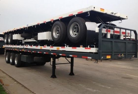 Best 20FT 40FT Container Chassis Flatbed Semi Trailer with 28t Heavy Duty Landing Gear