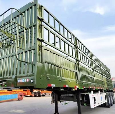 JOST 2&quot; 50mm or 3.5&quot; 90mm King Pin 3 Axle Side Fence Semi Trailer with 50T Payload