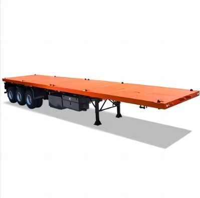 Customized Color 50 Tons Payload 20/40ft Container Trainer Truck Flatbed Semi Trailer