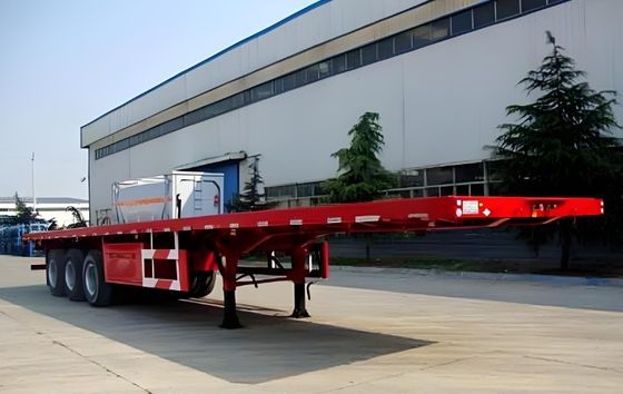 Customized Color 50 Tons Payload 20/40ft Container Trainer Truck Flatbed Semi Trailer
