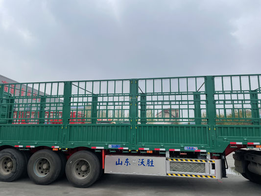 JOST 2&quot; 50mm or 3.5&quot; 90mm King Pin 3 Axle Side Fence Semi Trailer with 50T Payload