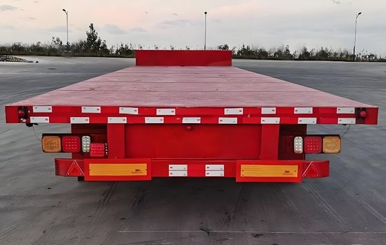 50 Tons Payload 2 3 4 Axle Customized Color Steel Flatbed Semi Trailer for Commercial