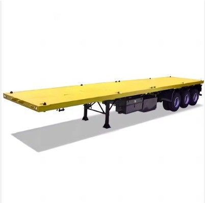 12400x2610x1550mm 7 tons Tare Weight 50 tons Payload 20/40ft Flatbed Semi Trailer