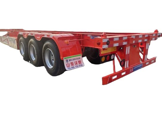 2.00 or 3.5 Inch Bolt in King Pin Q345b Steel Container Skeleton Semi Trailer from Wosheng