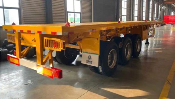 Multifunction 3 Axle 12 Wheels Flatbed Container Trailer with Max Payload 30000 kg