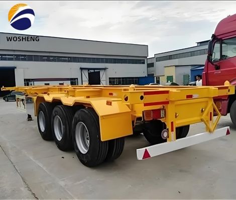 9.0-20*12pcs 90 Rim Truck Trailer for Container Delivery All Size Skeleton Semi Trailer