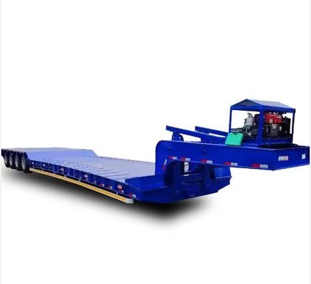 Detachable Gooseneck 4 Axle Low Bed Loader Semi Trailer with Customizable Payload
