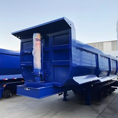 As per 3 axle hydraulic rear dump tipper semi trailer for 100 tons grain transportation