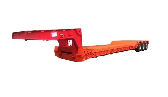 Detachable Gooseneck 4 Axle Low Bed Loader Semi Trailer with Customizable Payload