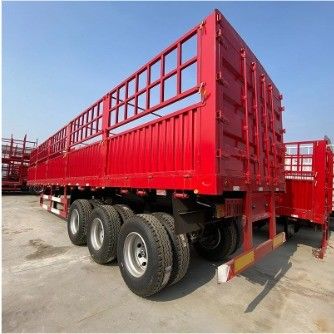 Steel Transportation with 3/4 Axle Flat Type Side Fence Semi Trailer from Professional