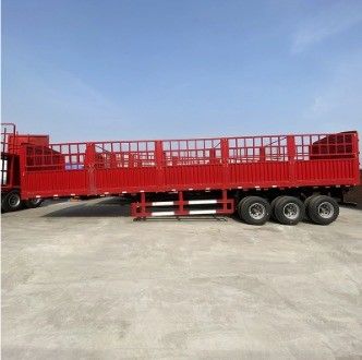Steel Transportation with 3/4 Axle Flat Type Side Fence Semi Trailer from Professional
