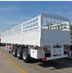 Steel Transportation with 3/4 Axle Flat Type Side Fence Semi Trailer from Professional