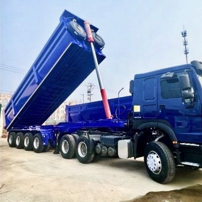 Customizable 9300*2500*3450mm Hydraulic Rear Dump Tipper Trailer with 28t Landing Gear