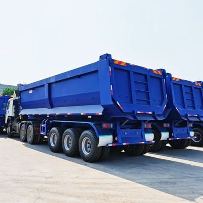 Customizable 9300*2500*3450mm Hydraulic Rear Dump Tipper Trailer with 28t Landing Gear