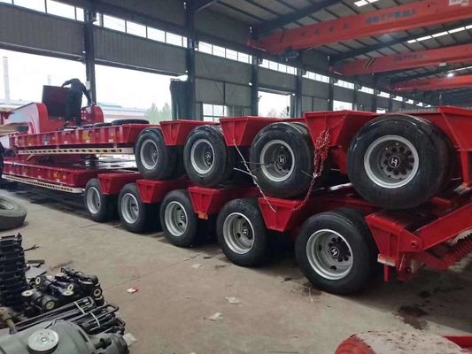 Detachable Gooseneck 4 Axle Low Bed Loader Semi Trailer with Customizable Payload