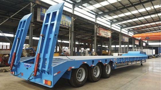 4 Axle Semi-Trailer For Heavy Cargo Transportation With Q345B / T700 Steel Main Beam