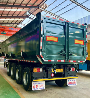 40 Cubic U Shape End Unload Hydraulic Tipper Rear Dump Semi-Trailer for Truck Trailer
