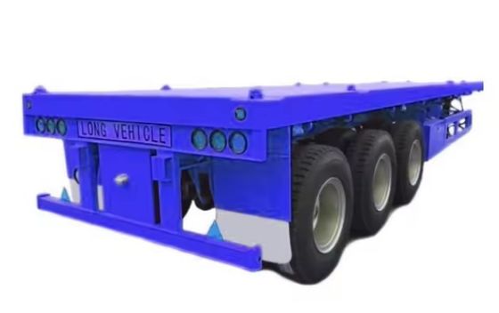 Semi-Trailer 4 Axle 20FT 40FT Flat Bed Container Steel Truck with Customized Size