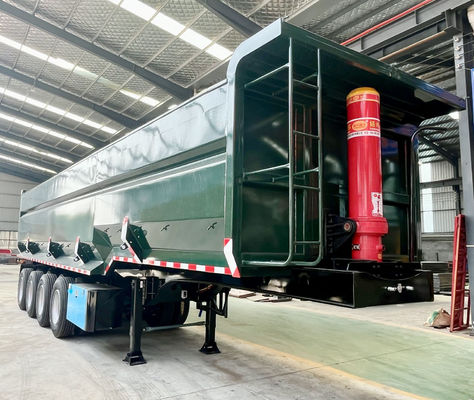 40 Cubic U Shape End Unload Hydraulic Tipper Rear Dump Semi-Trailer for Truck Trailer