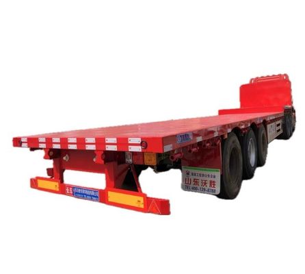 Semi-Trailer 4 Axle 20FT 40FT Flat Bed Container Steel Truck with Customized Size