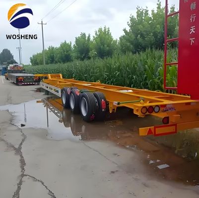 Customer's Request 2 Axle Chassis 40FT/45FT Skeleton Semi Trailer Heavy Duty Landing Gear