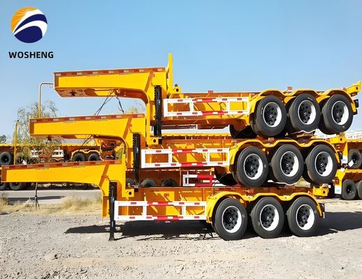 Customer's Request 2 Axle Chassis 40FT/45FT Skeleton Semi Trailer Heavy Duty Landing Gear