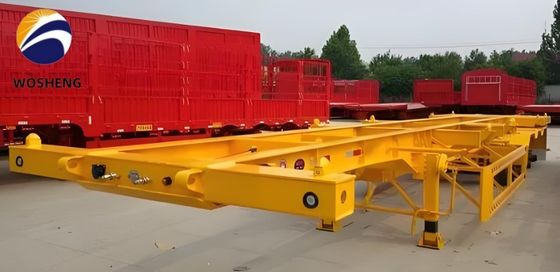 Customer's Request 2 Axle Chassis 40FT/45FT Skeleton Semi Trailer Heavy Duty Landing Gear
