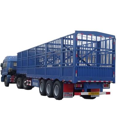 3 Axle 4 Axle Light Weight Type Fence Semi Trailer for Cargo Transport Truck Trailer