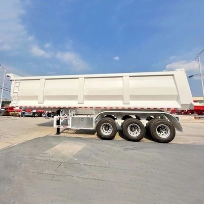 3 Axle 20-80tons U-Type Hydraulic Rear Dump Semi Trailer for End Tipping Truck Trailers