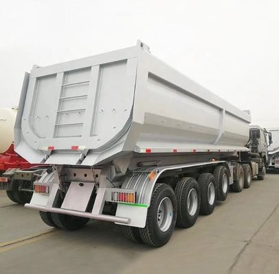3 Axle 20-80tons U-Type Hydraulic Rear Dump Semi Trailer for End Tipping Truck Trailers