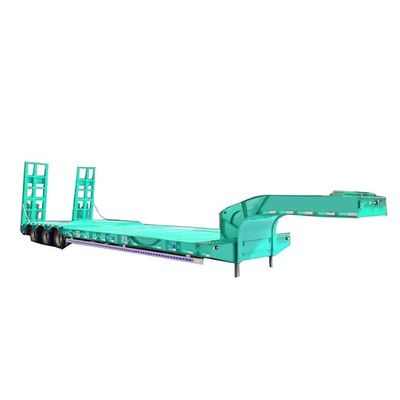 3-Axles Goose Neck Lowbed Semi-Trailer Trucks Tractor Trailer with Steel Material
