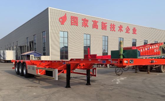 Max Payload 50 ton 2/3 Axles Gooseneck Container Skeleton Chassis Skeleton Semi Trailer for Truck