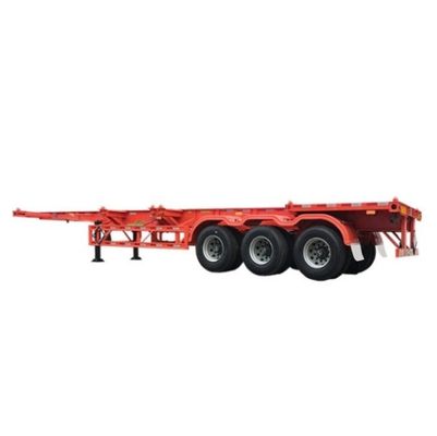 28t Heavy Duty Landing Gear Gooseneck Skeleton Semi-Trailer with Dual Line Braking System