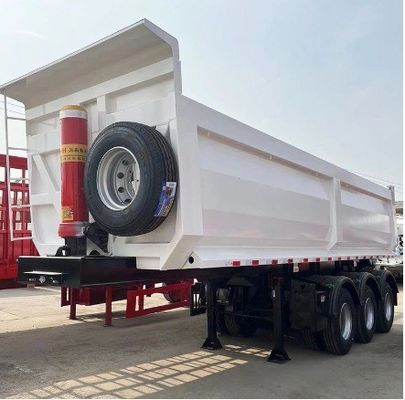 40-80 tons 3-5 axles hydraulic end rear tipper tipping dump semi trailer for truck