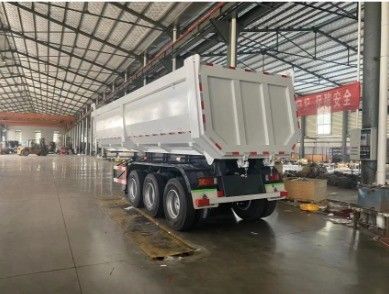 40-80 tons 3-5 axles hydraulic end rear tipper tipping dump semi trailer for truck